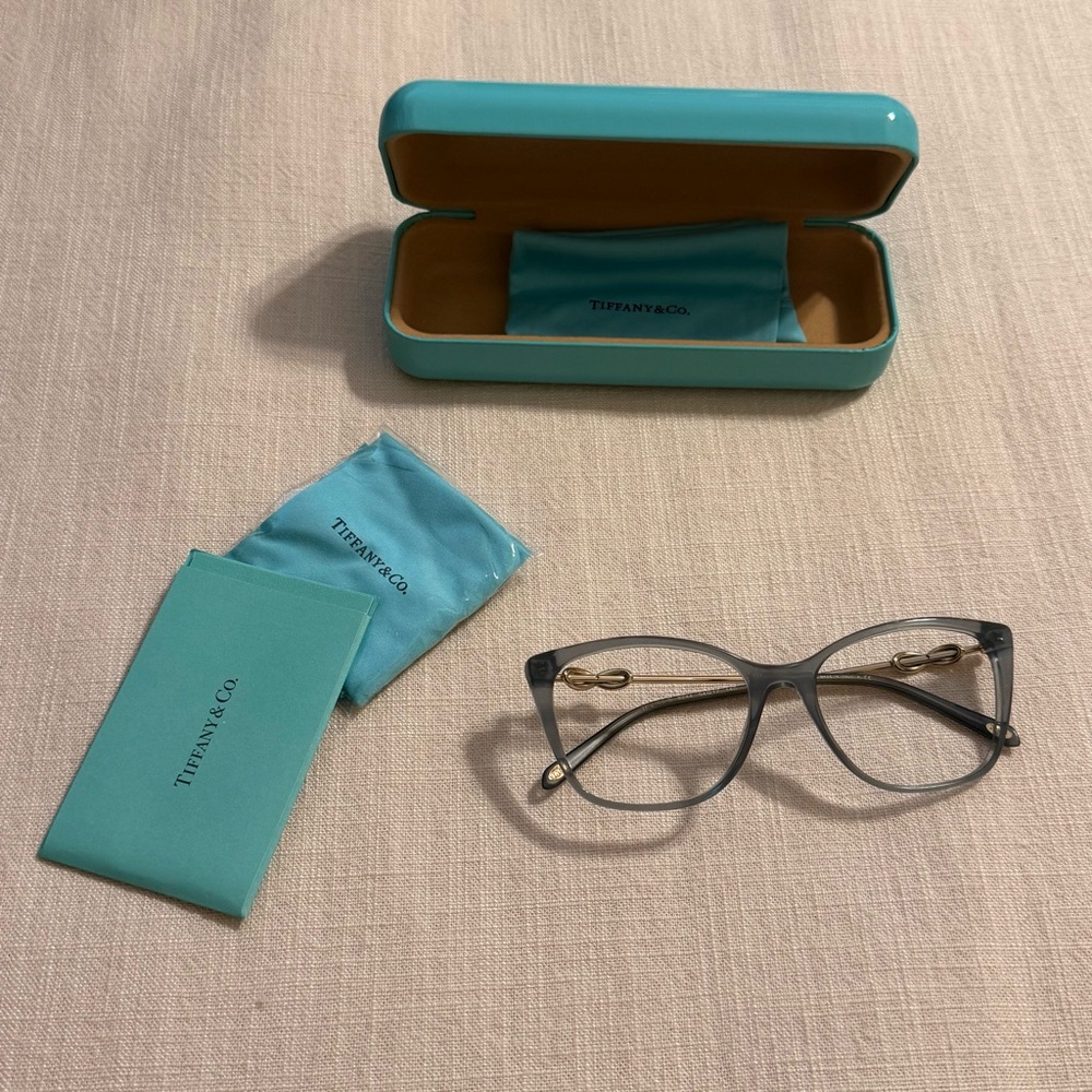 Tiffany & Co. Teal and Gold Glasses